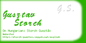 gusztav storch business card